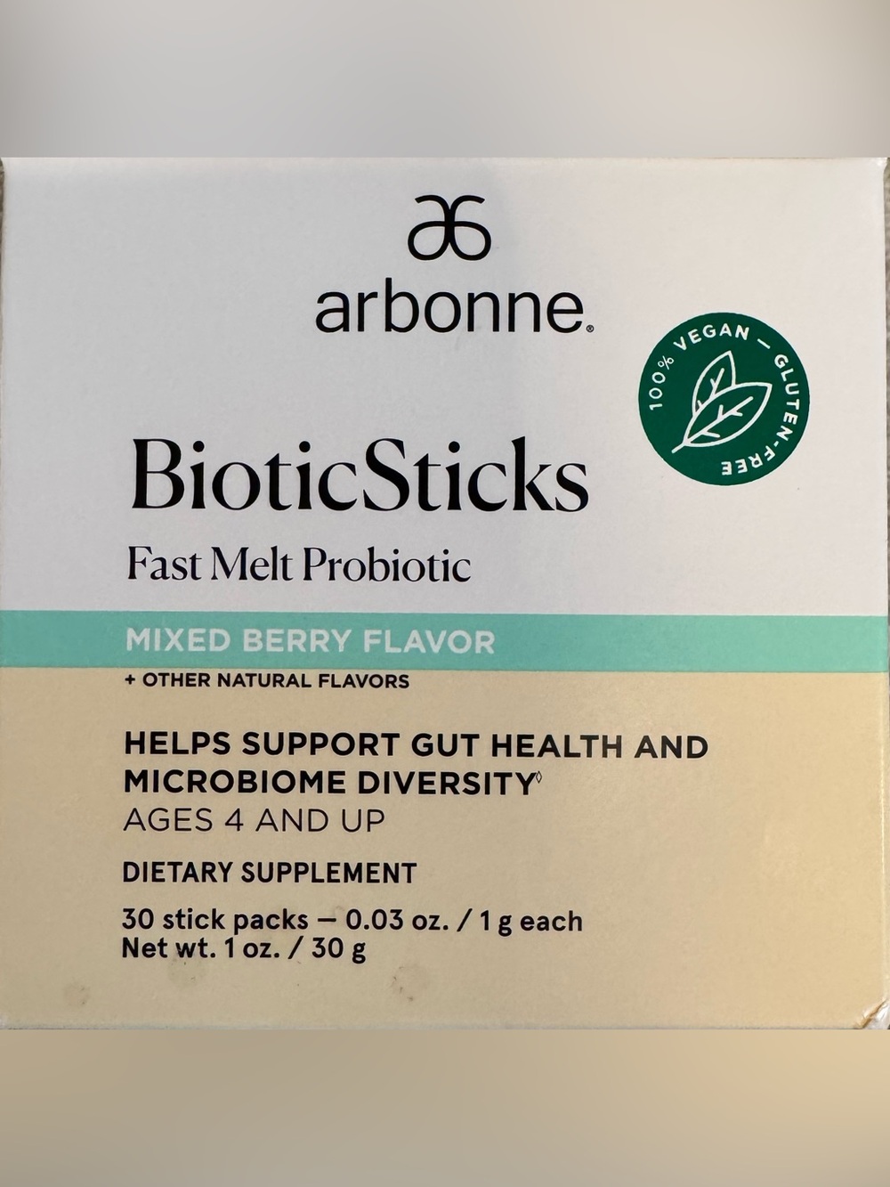 Arbonne BioticSticks Mixed Berry Probiotic - 28 count